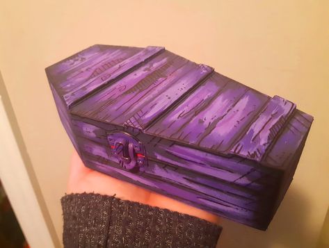 Coffin Box Art, Coffin Jewelry, Coffin Ring, Coffin Box, Jewelry Box Diy, Box Diy, Engagement Ring Box, Blue Box, Sign Printing