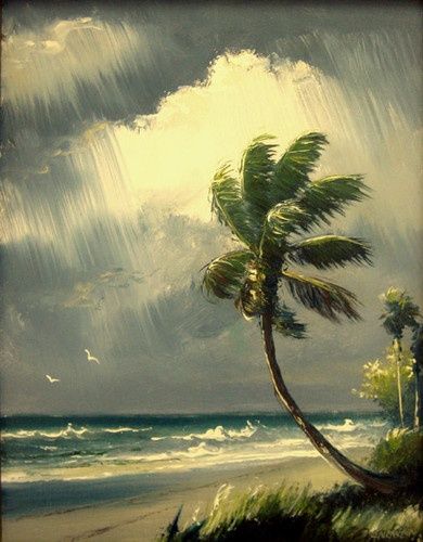 Paintings Of Florida | Art of The Florida Highwaymen Florida Highwaymen Paintings, Florida Beach Painting, Florida Landscape Photography, Florida Landscape Paintings, Florida Drawing, Highwaymen Paintings, Florida Painting, Florida Artwork, Pinterest Painting