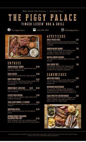 Best BBQ Menu Templates - Easy to Customize - MustHaveMenus Bbq Menu Design, Nc Bbq, Grilled Appetizers, Bbq Food Truck, Thai Menu, Food Truck Menu, Grilling Menu, Bbq Menu, Barbecue Restaurant