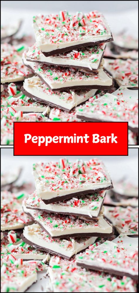 Indulge in this Easy Peppermint Bark! This simple recipe features layers of rich dark and white chocolate topped with crushed peppermint candies, creating a festive treat that's perfect for the holiday season. Great for gift-giving, parties, or enjoying at home, this peppermint bark is sure to impress. Pin this recipe for a deliciously sweet and refreshing dessert everyone will love! 🍫🌿✨

#PeppermintBark #HolidayTreats #DessertRecipes #ChocolateLovers #FestiveSnacks" Easy Peppermint Bark, Peppermint Bark Recipe, Bark Candy, Peppermint Bark Cookie, Peppermint Dessert, Christmas Party Treats, Peppermint Bark Recipes, Candy Bar Recipe, Crushed Peppermint