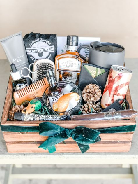 Welcome Basket For Boyfriend, Wellness Basket Ideas For Men, Christmas Basket For Husband, Cozy Gift Baskets For Men, Thank You Basket For Men, Thank You Basket Ideas Men, Masculine Gift Basket Ideas, Gift Basket For Men, Men’s Gift Hamper