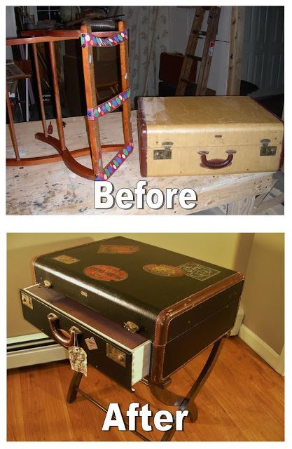 Suitcase Furniture, Suitcase Table, Suitcase Decor, Old Luggage, Old Suitcases, Vintage Suitcases, Astuces Diy, Vintage Suitcase, Vintage Luggage