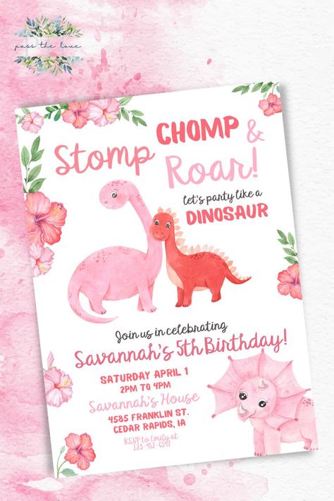 Land Before Time Birthday Party Girl, Girl Dinasour Birthday Party Ideas, Two A Saurus Birthday Girl, Dinosaur 4th Birthday Party Girl, Dino 2nd Birthday Party Girl, Dinasour Birthday Ideas For A Girl, Third Birthday Dinosaur Theme Girl, 3rd Birthday Dinosaur Party Girl, First Birthday Girl Dinosaur Theme