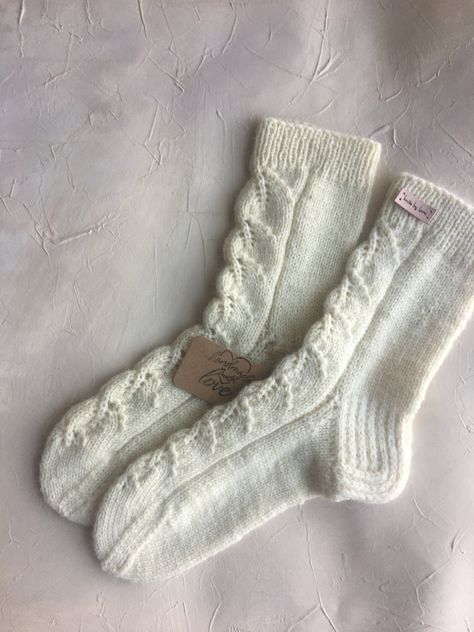 knitted wool white socks, bed socks, cozy home socks, self gifts, self care https://etsy.me/3cEhYEB #bachelorparty #valentinesday #yes #knittedsocks #whitewoolsocks #warmsocks #bedsocks #homesocks #wintersocks