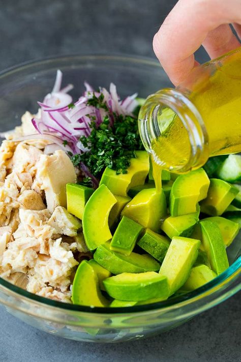 Avocado Tuna Salad Recipe | Avocado Salad #avocado #tuna #salad #cucumber #healthy #lunch #dinneratthezoo Tuna Salad Cucumber, Avocado Tuna Salad Recipe, Body Wraps Recipe, Good Protein Foods, Health Diet Food, Easy Healthy Food Recipes, Healthy Food To Make, Cooking Healthy Food, Healthy Food Plan