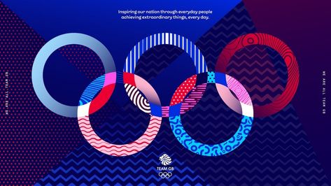 Team Gb Olympics, Branding Pattern, Olympic Logo, Sports Branding, Team Slogans, Series Poster, Pattern Poster, Team Gb, Paris Olympics