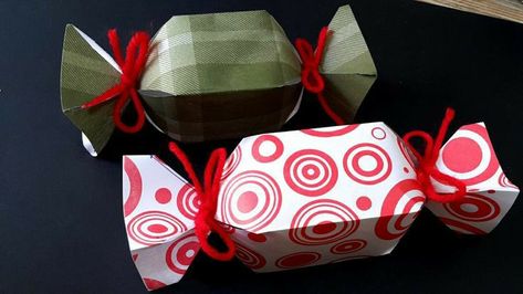 Gift Ideas Chocolate, Rapping Gifts, Toffee Gift, Origami Gift Bag, Gift Ideas Creative, Christmas Toffee, Holiday Origami, Rapping Paper, How To Make Toffee