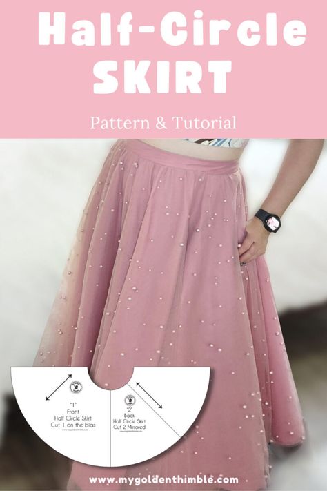 Drafting and Sewing a Tailored Half Circle Skirt Pattern. Circle Skirt Vs Gathered Skirt, Half Circle Skirt Tutorial, Half Circle Skirt Pattern, Full Circle Skirt Pattern, Vintage Skirt Pattern, Long Circle Skirt, Long Skirt Pattern, Half Circle Skirt, Circle Skirt Tutorial