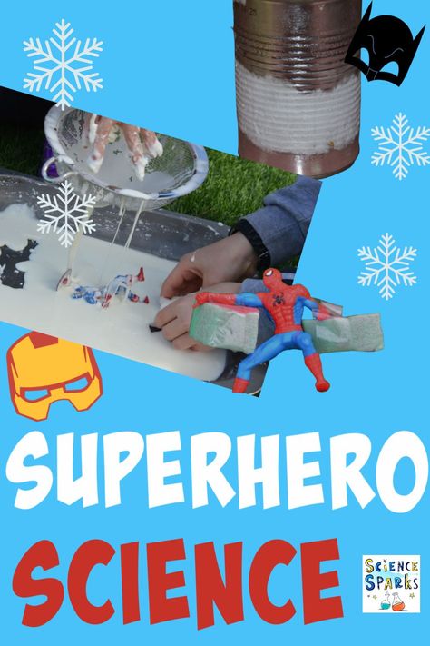 Superheroes Activities For Preschoolers, Superhero Maths Activities Eyfs, Super Hero Science Activities, Super Hero Week Activities For Kids, Super Hero Stem Activities For Kids, Superhero Science Activities, Superhero Toddler Activities, Superhero Science Experiments, Superhero Week Preschool