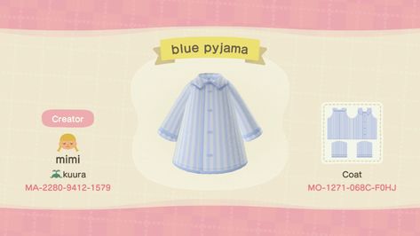 #animalcrossing #animalcrossingnewhorizons #newhorizons #acnh Animal Crossing Pajamas Code, Acnh Pajama Codes, Acnh Pajama Design, Animal Crossing Pjs Design, Bed Outfits, Animale Crossing, Acnh Fashion, Sleep Outfit, Animal Crossing Amiibo Cards