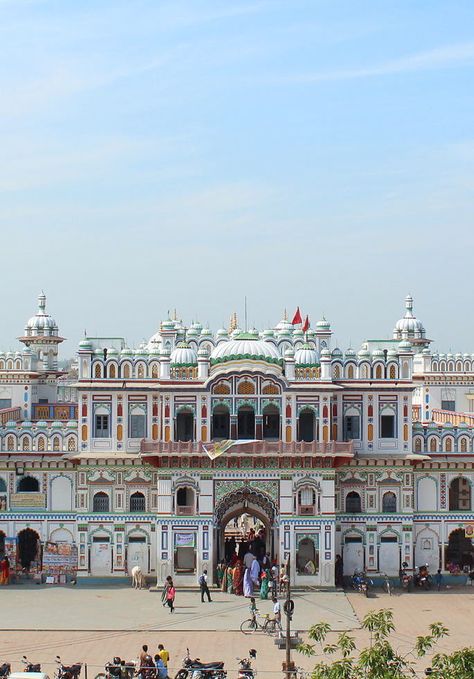 Janaki Mandir, one of the famous temples of Janakpur, Nepal Janki Mandir Nepal, Janakpur Temples, Janakpur Nepal, Janaki Mandir, Ipl Videos, Sita Photo, Ram Sita Photo, Ram Sita, Ladakh India