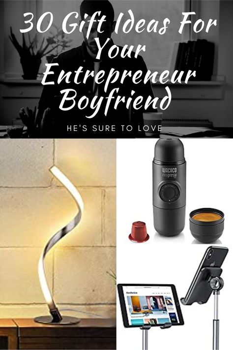 Being in a loving relationship with a man who’s a passionate, hard-working and committed entrepreneur can be quite challenging to navigate. We thought up a list of 30 gift ideas that will keep your entrepreneur boyfriend motivated every time he gets up in the morning to do some work! #giftsforentrepreneurs #entrepreneurs #boyfriend Men Present Ideas, Mens Bday Gifts, Who Is An Entrepreneur, Business Owner Gifts, Special Gifts For Him, Diy Gifts For Men, Holiday Gifts For Men, Luxury Gifts For Men, Valentines Day For Him