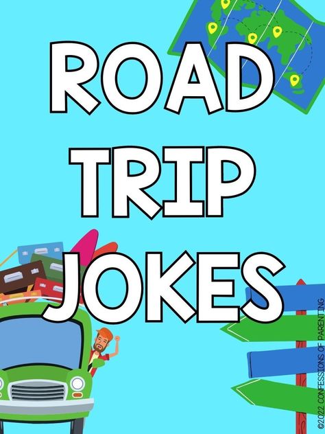 Looking for a way to make your next road trip more fun? Check out these side-splitting road trip jokes that will keep everyone in the car laughing all the way to your destination! On The Road Again Funny, Are We There Yet Road Trip, Road Trip Sayings, Road Trip Theme Party Decorations, Road Trip Memes Funny, Road Trip Goodie Bags For Adults, Road Trip Decorations, Road Trip Party Theme, Road Trip Doodles