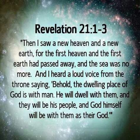 Revelation  21:1-3 Revelations Quotes, Revelation Bible, Soli Deo Gloria, Book Of Revelation, Bible Prophecy, Faith Prayer, Bible Knowledge, Bible Truth, Scripture Quotes