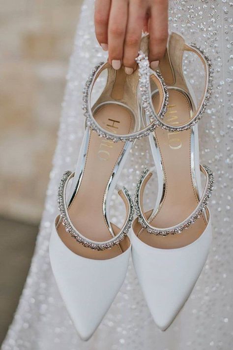 Flat Wedding Shoes For Bride, Wedding Shoes Simple, Wedding Flats For Bride, Shoes From Amazon, Bride Flats, Wedding Shoes White, Shoes On Amazon, Bride Sandals, Elegant White Wedding