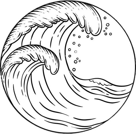 Ocean Outline, Wave Outline, Sticker Overlay, Tattoo Png, Ocean Tattoo, Tattoo Vector, Black Ocean, About Tattoo, Free Illustrations