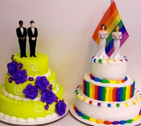 Lgbt Wedding Cakes, Wedding Sheet Cakes, Gay Wedding Cakes, Wedding Cake Images, Queer Weddings, Wedding Cake Pictures, Wedding Cake Photos, Lgbt Wedding, Weddings By Color