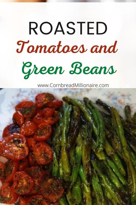 Green Beans Canned, Roasted Frozen Green Beans, Tomatoes Roasted, Beans And Cornbread, Baked Green Beans, Green Beans Side Dish, Classic Southern Recipes, Vegetable Shop, Roasted Green Beans