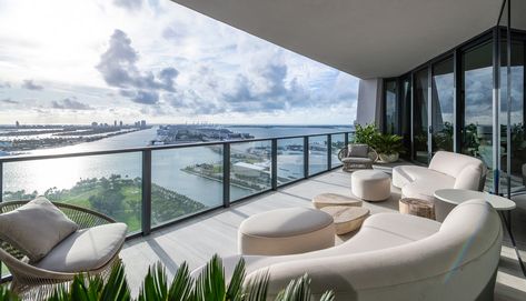 Downtown Miami Condos | New Condos In Miami Miami Condo Decor, Miami Apartment, Condo Balcony, Miami Condo, Balcony Design Ideas, House Balcony, Condo Design, Miami Houses, New Condo