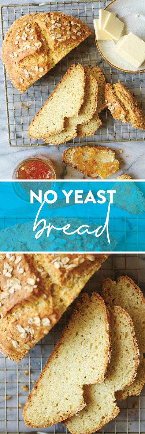 Homemade Rustic Bread, Homemade Bread Without Yeast, Homemade Pastas, Allergy Diet, Bread Without Yeast, Gi Diet, Yummy Bread, No Yeast Bread, Low Gi