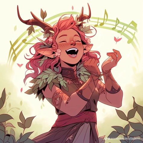 Satyr Bard, Yaoyao Ma Van, Dnd Druid, Disney Tv, About A Girl, Tv Animation, Dungeons And Dragons Characters, Dnd Art, D&d Dungeons And Dragons