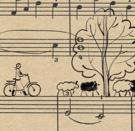 Music Sheet Art, Music Doodle, Sheet Music Crafts, Old Macdonald Had A Farm, Sheet Art, Old Macdonald, Sheet Music Art, Newspaper Art, Music Drawings