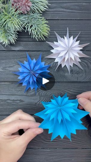 3D Snowflake Tutorial Christmas Decor DIY#christmas #christmasdecor #christmasdecorations #chriatmastime #papercrafts #diy #tutorial #reels #usa #snowflakes | Origami Studio | Origami Studio · Original audio Snowflakes Origami, Origami Snowflake, Snowflake Tutorial, 3d Paper Snowflakes, 3d Snowflake, 3d Snowflakes, Simple Snowflake, Snowflake Craft, Studio Diy