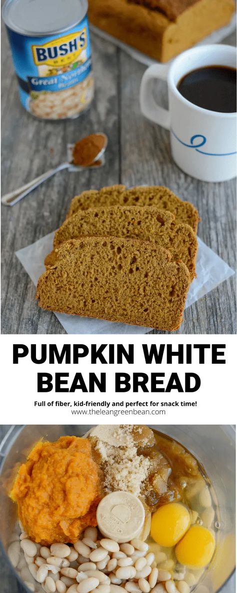 Gluten-Free Pumpkin Bean Bread 10 Bean Bread, Snack List, Gluten Free Flour Mix, Pumpkin Bread Recipe, Lentil Recipes, Gluten Free Pumpkin, Family Food, White Bean, Baked Pumpkin