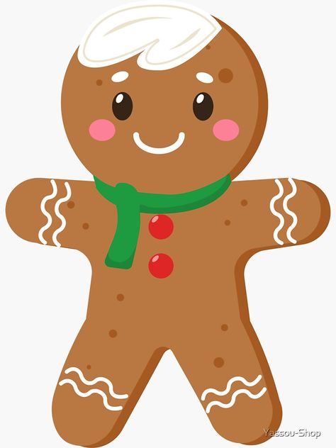 Gingerbread Man Kids Crafts, Christmas Gift Ideas For Family, Gingerbread Men Cookies, Gingerbread Family, Gift Ideas For Family, Cute Ginger, Gingerbread Party, Christmas Photo Booth, Family Stickers