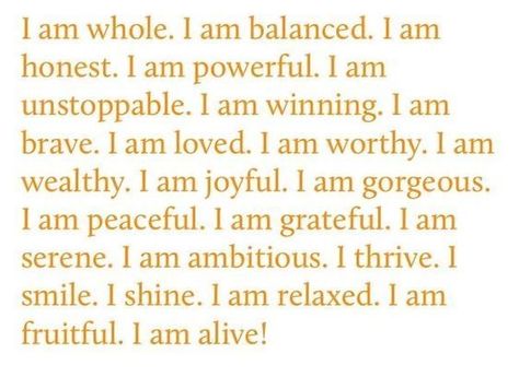 I Am Whole, Self Love Affirmations, Positive Self Affirmations, Love Affirmations, Manifestation Affirmations, New Energy, Daily Affirmations, Pretty Words, Affirmation Quotes