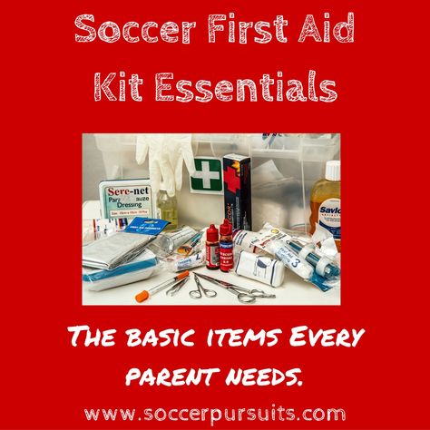 A soccer first aid kit is the most  essential tool for every soccer mom or dad. Learn the basic or must-have items/ contents you need to have in a first aid kit for soccer. #soccer #first #aid #kit #list #essentials #mom #dad  #parents First Aid Kit List, Soccer Essentials, Soccer Practice, Soccer Tips, Soccer Life, Shin Splints, Soccer Kits, Soccer Club, Aid Kit