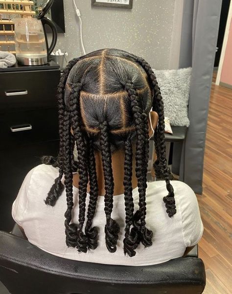 Big Braids On Natural Hair, African American Hairstyles Braids, Coi Lee Ray Braids, Jumbo Plaits Natural Hair, Big Box Braids Short, Coi Leray Braids Natural Hair, Easy Styles To Do With Braiding Hair, Big Braids Natural Hair, Coi Leray Braids With Curls