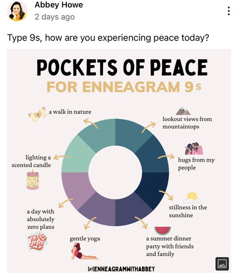 Type 9 Enneagram, Pockets Of Peace, Enneagram 9w1, Enneagram Type 9, 9 Enneagram, Type 5 Enneagram, Enneagram Type 3, The Peacemaker, Enneagram 3