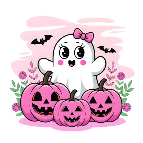 Girly Ghost, Ghost Treats, Autumn Phone Wallpaper, Halloween Wallpaper Backgrounds, Nightmares Art, Halloween Wallpaper Cute, Halloween Pink, Pink Ghost, Rose Png