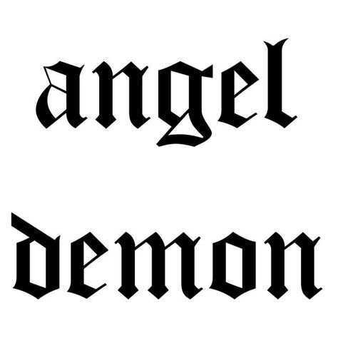 Angel Demon, Angel, Black And White, White, Black