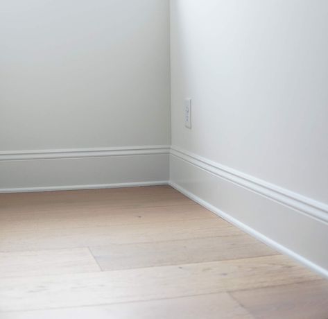 Wood vs MDF Baseboard Baseboard And Casing Combinations, Thick White Baseboards, Studio Mcgee Baseboards, Baseboard Height Rules, Mdf Baseboard Trim, White Oak Baseboards, Cottage Baseboards, Transitional Baseboards, Floor Baseboard Ideas