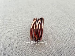 Lisa Yang's Jewelry Blog: Free Tutorial: Copper Woven Stacked Ring Ring Splints, Wire Jewelry Rings, Diy Jewelry Rings, Lisa Yang, Copper Jewellery, Wire Jewelry Making, Wire Jewelry Tutorial, Diy Wire Jewelry, Beadwork Patterns