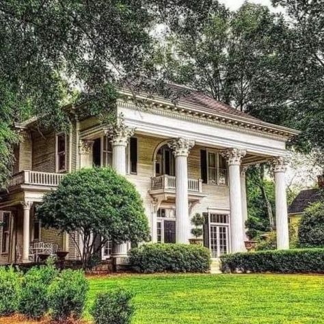 Old Southern Homes, Southern Colonial, Greek Revival Home, Southern Mansions, Southern Plantations, Marietta Georgia, Antebellum Homes, Charleston Homes, Cottage Style Homes