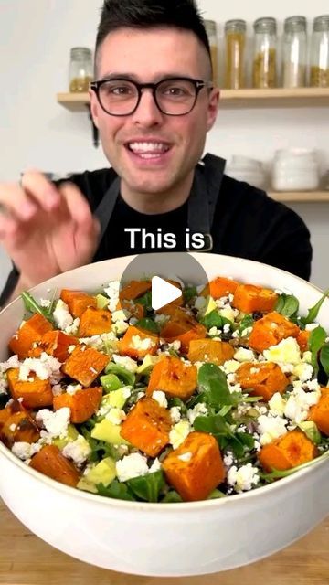 Sweet Potato Salad Recipe, Sweet Potato Dishes, Sweet Potato Recipes Healthy, Feta Salad Recipe, Sweet Potato Salad, Refreshing Food, Salad With Sweet Potato, Feta Salad, Family Food