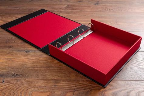 Ring File, Box File, Printed Portfolio, Professional Presentation, How To Make Box, File Box, Luxury Boxes, Book Binding, Ring Binder