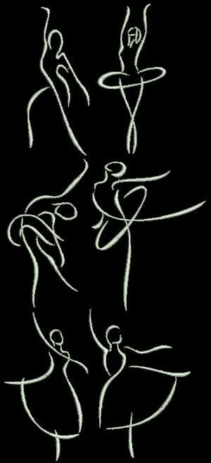 Dance Sillouttes, Dance Embroidery Designs, Two People Painting Ideas, How To Draw A Silhouette, Siluette Drawing, Dance Art Abstract, Dance Related Tattoos, Silhouette Art Stencils, Cool Silhouette Art