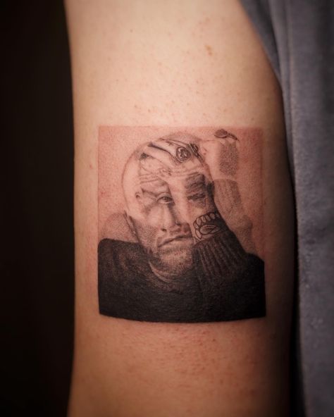 Mac Miller Tattoos Portrait, Mac Miller Forearm Tattoos, Mac Miller Mirror Tattoo, Mac Miller Album Tattoo, 2009 Mac Miller Tattoo, Most Dope Tattoo Mac Miller, Max Miller Tattoo Ideas, Mac Miller Faces Tattoo, Mac Miller Circles Tattoo