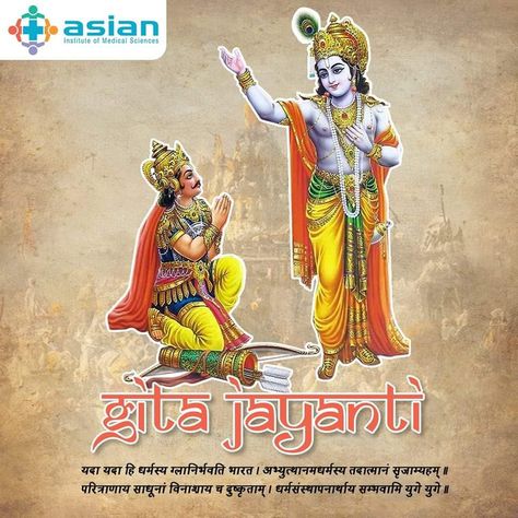 In the Mahabharata, Shri Krishna led Arjuna according to the principles of Moksha and Veda Vyasa. He wrote it as a rule of life for upcoming generations. Geeta Jayanti serves as a reminder of our ancestors' extensive understanding of life. Happy Geeta Jayanti! #shrikrishna #mahabharat #happygeetajayanti #GeetaJayanti #geetajayanti2022 Geeta Jayanti, Veda Vyasa, Rule Of Life, The Mahabharata, Shri Krishna, Medical Science, Krishna, Led, Quick Saves