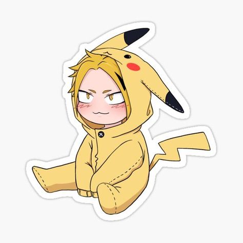 Mha Denki Kaminari, Chibi Mha, Mha Denki, Kaminari Denki, Denki Kaminari, Chibi Anime Kawaii, Cute Anime Chibi, Stickers For Sale, Anime Stickers