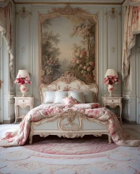 French Bedroom Decor, Vintage Inspired Bedroom, Home Decor Ideas Bedroom, Romantic Bedroom Decor, Decor Ideas Bedroom, Romantic Bedroom, Dream House Rooms, Ideas Living Room, Dreamy Bedrooms