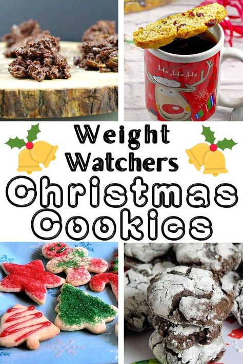 Weight Watchers Christmas cookies Low Calorie Christmas Treats, Low Calorie Christmas Cookies, Christmas Desert Recipes, Weight Watchers Cake, Weight Watcher Cookies, Xmas Cookies Recipes, Thanksgiving Dessert Recipes, Healthy Christmas Cookies, Italian Biscotti