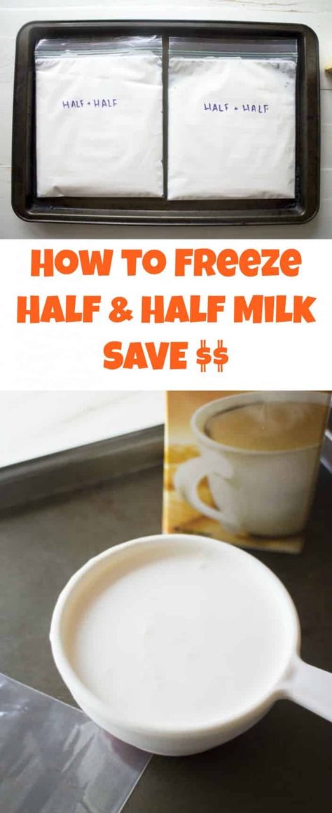 Freeze Half And Half, U Kitchen, Freezing Food Guide, Freezing Vegetables, Half And Half Cream, Half And Half Recipes, Creamy Cocktails, Emergency Food Storage, Crock Pot Freezer