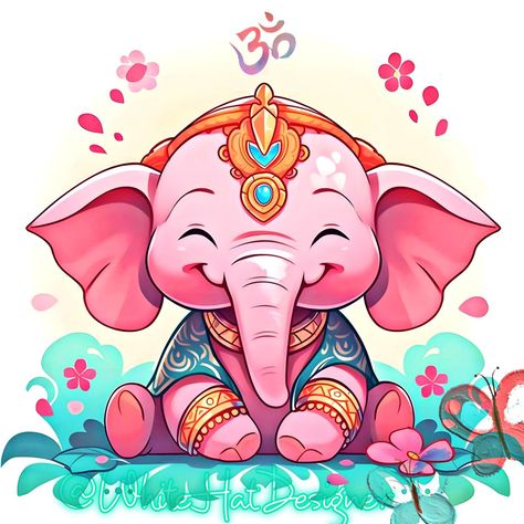 Cute Ganapati Drawings, Cute Ganesha Illustration, Cute Ganpati Drawing, Cute Ganesha Painting, Baby Ganesha Drawing, Cute Ganpati Bappa Drawing, Cute Ganesha Pics, Baby Ganesha Cute, Ganpati Illustration