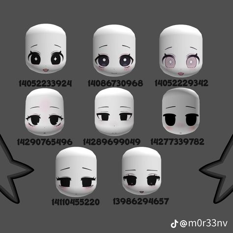 Face Code Brookhaven, Roblox Outfit Ideas Cute, Roblox Face Id, Roblox Fit Codes, Roblox Brookhaven Outfit Codes, Roblox Face Codes, Id Brookhaven, Id Roblox, Code Brookhaven