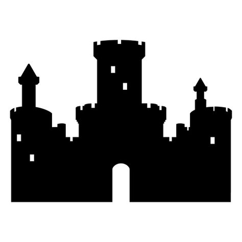 Middle ages castle silhouette PNG Design Castle Silhouette Medieval, Middle Ages Castle, Medieval Symbols, Castle Vector, Castle Silhouette, Background Winter, Black Castle, Christmas Play, Silhouette Png